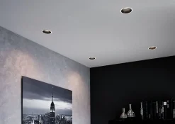 Spot encastrable Cole LED intégrée blanc chaud IP44 470lm Ø8cm noir finition blanche Paulmann