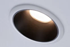 Spot encastrable Cole LED intégrée blanc chaud IP44 470lm Ø8cm noir finition blanche Paulmann
