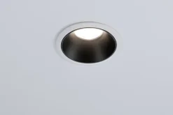 Spot encastrable Cole LED intégrée blanc chaud IP44 470lm Ø8cm noir finition blanche Paulmann