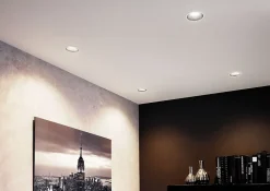 Spot encastrable Cole LED intégrée blanc chaud IP44 470lm Ø8cm noir finition blanche Paulmann