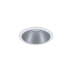 Spot encastrable Cole LED intégrée blanc chaud IP44 470lm Ø8cm argent finition blanche Paulmann