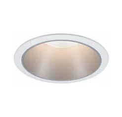 Spot encastrable Cole LED intégrée blanc chaud IP44 470lm Ø8cm argent finition blanche Paulmann