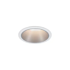 Spot encastrable Cole LED intégrée blanc chaud IP44 470lm Ø8cm argent finition blanche Paulmann