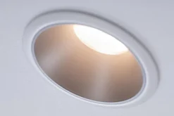 Spot encastrable Cole LED intégrée blanc chaud IP44 470lm Ø8cm argent finition blanche Paulmann