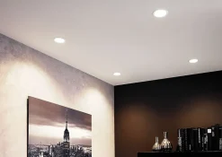 Spot encastrable Cole LED intégrée blanc chaud IP44 470lm Ø8cm argent finition blanche Paulmann