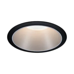 Spot encastrable Cole LED intégrée blanc chaud IP44 470lm Ø8cm argent finition noire Paulmann
