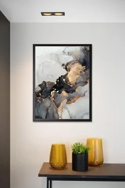 Spot encastrable EMBED en métal avec 2xGU10 - Noir - Lucide