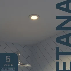 Spot encastrable Etana LED intégrée blanc chaud IP65 410lm 4.7W Ø8.5cmxH.3.1cm métal blanc GoodHome