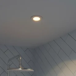 Spot encastrable Etana LED intégrée blanc chaud IP65 410lm 4.7W Ø8.5cmxH.3.1cm métal blanc GoodHome