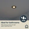 Spot encastrable Etana LED intégrée blanc chaud IP65 410lm 4.7W Ø8.5cmxH.3.1cm métal noir GoodHome