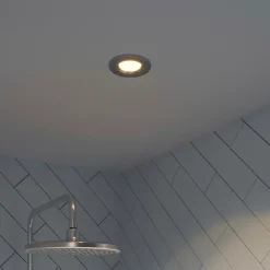 Spot encastrable Etana LED intégrée blanc chaud IP65 410lm 4.7W Ø8.5cmxH.3.1cm métal chrome GoodHome