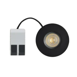 Spot encastrable Hades GU5.3 blanc neutre IP65 345lm 4.4W Ø8xH.8.2cm noir GoodHome