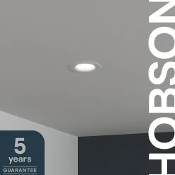 Spot encastrable Hobson LED intégrée blanc neutre IP20 dimmable 450lm 6.1W Ø8.8xH.5.3cm blanc GoodHome