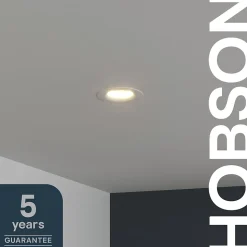 Spot encastrable Hobson LED intégrée blanc chaud IP20 dimmable 450lm 6.1W Ø8.8xH.5.3cm blanc GoodHome