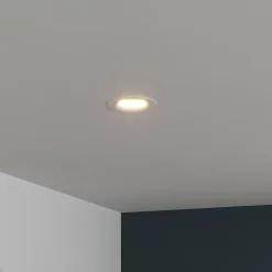 Spot encastrable Hobson LED intégrée blanc chaud IP20 dimmable 450lm 6.1W Ø8.8xH.5.3cm blanc GoodHome