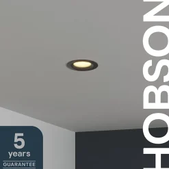 Spot encastrable Hobson LED intégrée blanc chaud IP20 dimmable 450lm 6.1W Ø8.8xH.5.3cm noir GoodHome