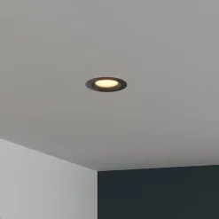 Spot encastrable Hobson LED intégrée blanc chaud IP20 dimmable 450lm 6.1W Ø8.8xH.5.3cm noir GoodHome