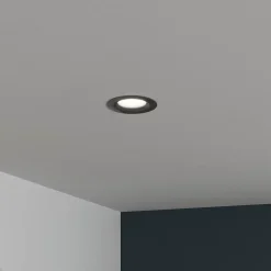 Spot encastrable Hobson LED intégrée blanc neutre IP20 dimmable 450lm 6.1W Ø8.8xH.5.3cm noir GoodHome