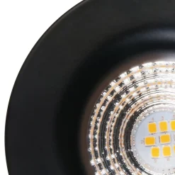 Spot encastrable Hobson LED intégrée blanc neutre IP20 dimmable 450lm 6.1W Ø8.8xH.5.3cm noir GoodHome