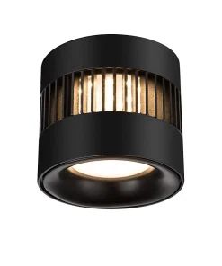 Spot encastrable Houssay LED intégrée blanc chaud IP20 200lm 6W Ø9xH.10,5cm noir GoodHome