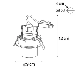 Spot encastrable intelligent blanc inclinable avec WiFi GU10 - Installa