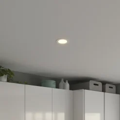 Spot encastrable Karluk LED intégrée variation de blancs IP65 850lm 10W Ø12xH.2,4cm blanc GoodHome