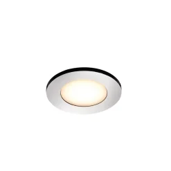 Spot encastrable Leavitt LED intégrée blanc chaud IP44 300lm 4.5W Ø8.5xH.4.7cm chrome GoodHome