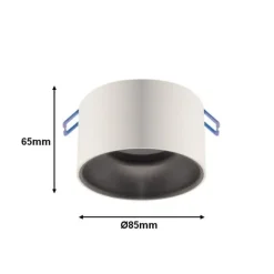 Spot Encastrable LED BLANC et NOIR pour Intérieur - SILUMEN - GU10 - Aluminium