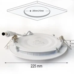 Spot Encastrable Led Downlight Panel Extra-plat 18w Blanc Chaud 3000k