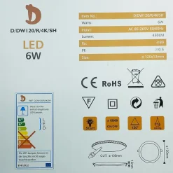 Spot Encastrable Led Inox Downlight Panel Extra-plat 6w Blanc Neutre 4000k
