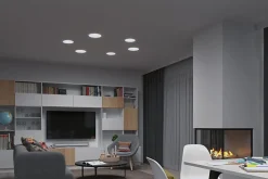 Spot encastrable LED IP44 14W blanc froid et blanc chaud 1500lm ⌀18,5cm Paulmann, Veluna Varifit