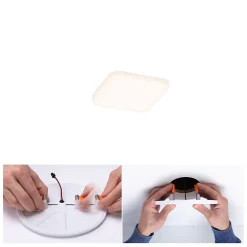 Spot encastrable LED IP44 4,5W blanc chaud 500lm L.7,5 x l.7,5 cm Paulmann, Veluna Varifit