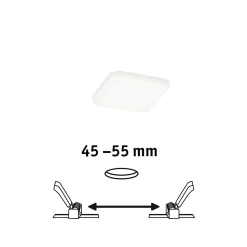 Spot encastrable LED IP44 4,5W blanc neutre 550lm L.7,5 x l.7,5 cm Paulmann, Veluna Varifit