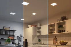 Spot encastrable LED IP44 15W blanc froid et blanc chaud 1600lm L.18,5 x l.18,5 cm Paulmann, Veluna Varifit