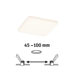 Spot encastrable LED IP44 8,5W blanc chaud 900lm L.125, x l.12,5cm Paulmann, Veluna Varifit