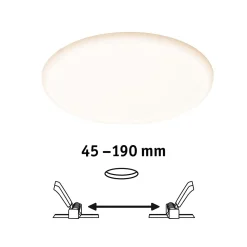 Spot encastrable LED IP44 21W blanc chaud 2350lm ⌀21,5cm Paulmann, Veluna Varifit