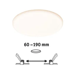 Spot encastrable LED IP44 15W blanc froid et blanc chaud 1900lm ⌀21,5 cm Paulmann, Veluna Varifit
