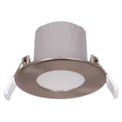Spot encastrable LED IP65 3,3W aluminium brossé 450lm Ø8,5cm GoodHome, Bolivar