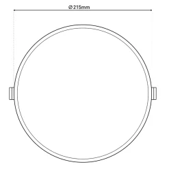 Spot encastrable LED SUMA 21,5 cm metal plastique blanc style moderne dimmable profondeur 3,2 cm