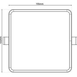 Spot encastrable LED SUMA 15,5 cm metal plastique blanc style moderne dimmable dimensions 15,5 x 15,5 cm hauteur 3,2 cm