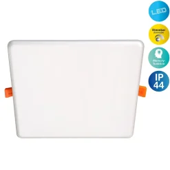 Spot encastrable LED SUMA 21,5 cm metal plastique blanc style moderne dimmable profondeur 3,2 cm