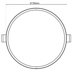 Spot encastrable LED SUMA 15,5 cm metal plastique blanc style moderne dimmable profondeur 3,2 cm