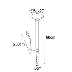Spot encastrable moderne noir avec LED IP54 - Skyf