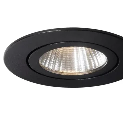 Spot encastrable noir 6,8 cm avec LED 545 lm Dimmable IP65 - Gaius