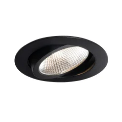 Spot encastrable noir 9,5 cm avec LED 1015 lm Dimmable IP23 - Gaius