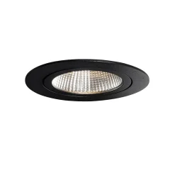 Spot encastrable noir 9,5 cm avec LED 1015 lm Dimmable IP23 - Gaius