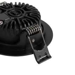 Spot encastrable noir inclinable 8,2 cm avec LED à intensité variable et blanc chaud IP54 Ultra Slim - Pupil