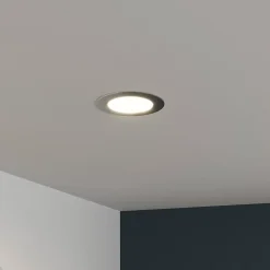 Spot encastrable Octave LED intégrée blanc neutre IP20 1300lm 14W Ø22,5xH.2,4cm argent GoodHome