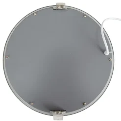 Spot encastrable Octave LED intégrée blanc neutre IP20 1300lm 14W Ø22,5xH.2,4cm argent GoodHome