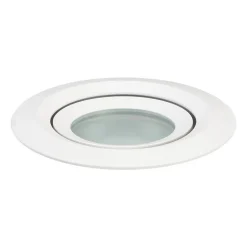 Spot encastrable orientable GU10 IP65 métal blanc plafond salle de bain Lagos Light Prestige